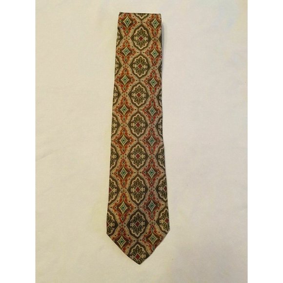 Christian Dior Light Tan Patterned Tie - Picture 1 of 5
